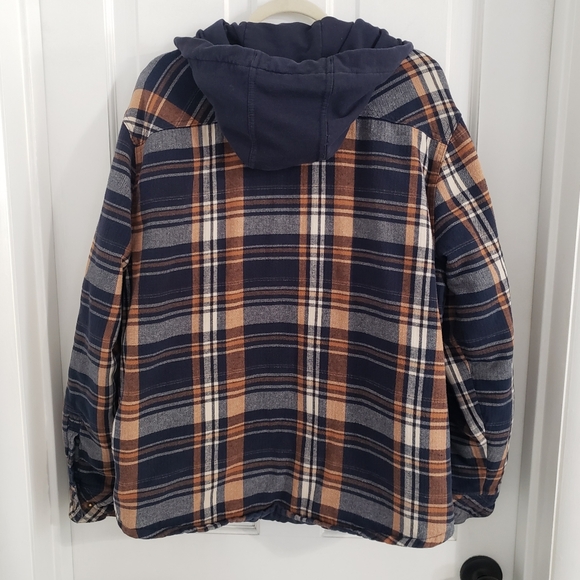 Legendary Outfitters Men Plaid Flannel Shacket XL Hood Quilted Liner Barn Chores - Picture 7 of 12